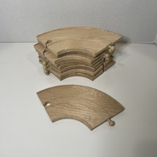 Wood Curved Train Tracks Compatible With Thomas And Brio 9 Pcs