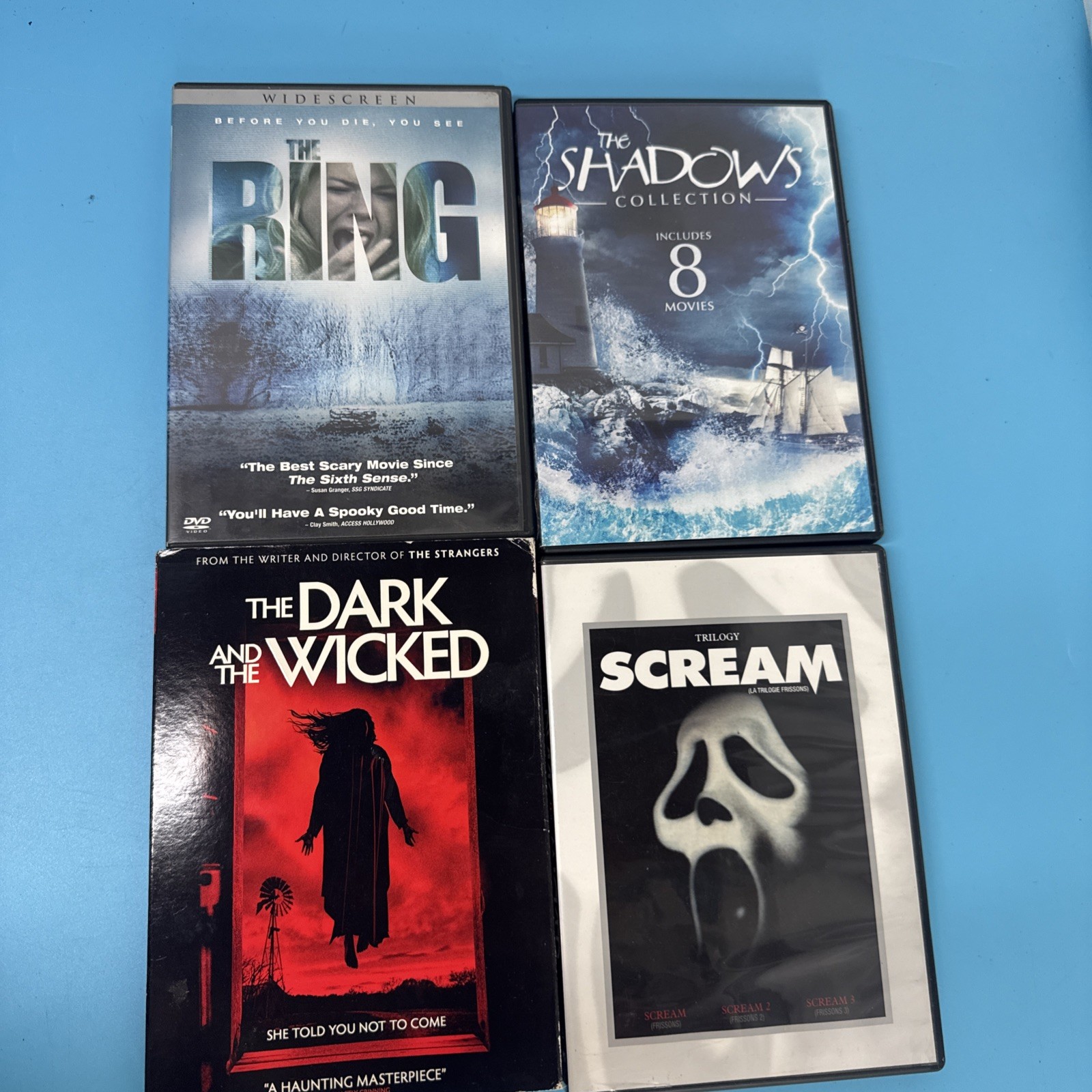 HORROR-TERROR-SCARY -DVD LOT OF 25 JEWEL CASES ~ 54 FULL LENGTH FILMS ...