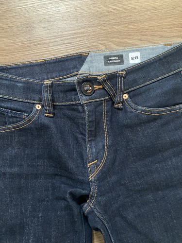 Volcom Vorta W28 Slim Straight Dark Blue Wash Jeans - Picture 2 of 13