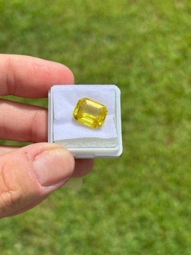 Certified Natural Yellow Sapphire 10.40 TCW Octagon Shape