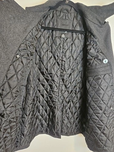 JF J.Ferrar Men Gray Modern Fit Double Breasted Pea Coat Jacket Size L NWOT/Min image 11