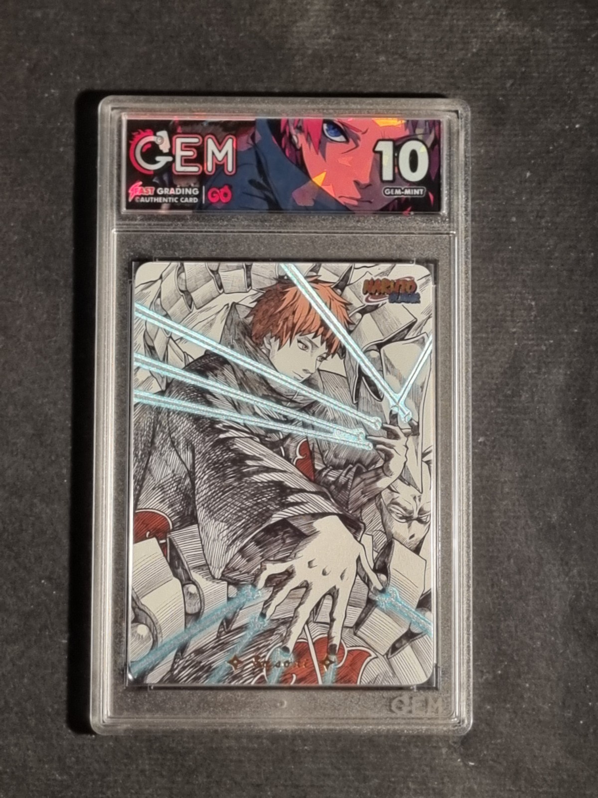 SASORI - AKATSUKI - NARUTO - GRADED CARD 10 - GEM MINT - NO PSA BGS
