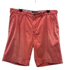Tommy Hilfiger Chino Shorts Mens 36 Flat Front Casual Coral Pink Preppy