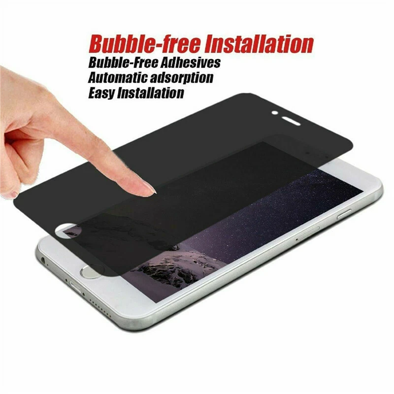 2-Pack For iPhone 5 6 7 8 Plus Privacy Anti-Spy Tempered Glass Screen Protector - Image 3 of 4