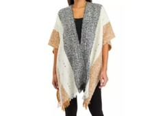 Nine West Vertical Stripes Luxe Popcorn TOPPER