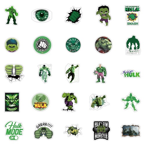 50X Pegatinas Avenger Hulk Superhéroe Cómic Personaje Graffiti Taza de Monopatín - Imagen 3 de 8
