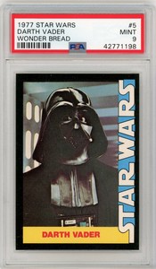 Darth Vader 1977 Wonder Bread Star Wars #5 PSA 9 Mint Lord Rookie Card RC SHARP | eBay