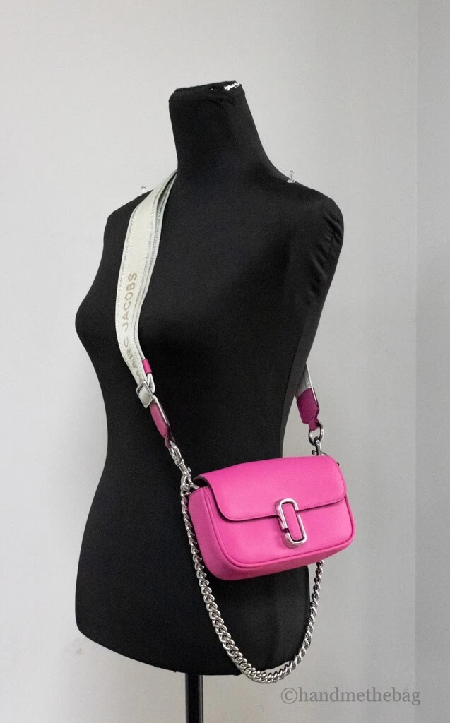 Marc Jacobs Snapshot Leather Shoulder Bag - Magenta Multi