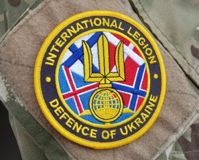 International Legion Volunteer Patch Ukraine Norwegen Schweden Dänemark Militär