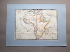 CARTE GEOGRAFICHE AFRICA LAPIE INCISIONE ORIGINALE COEVA S.STUCCHI 1846 50X70CM