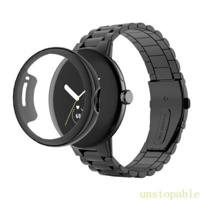 Stainless Steel Band Metal Strap +TPU Case Cover For Google Pixel Watch 1 2 Gen