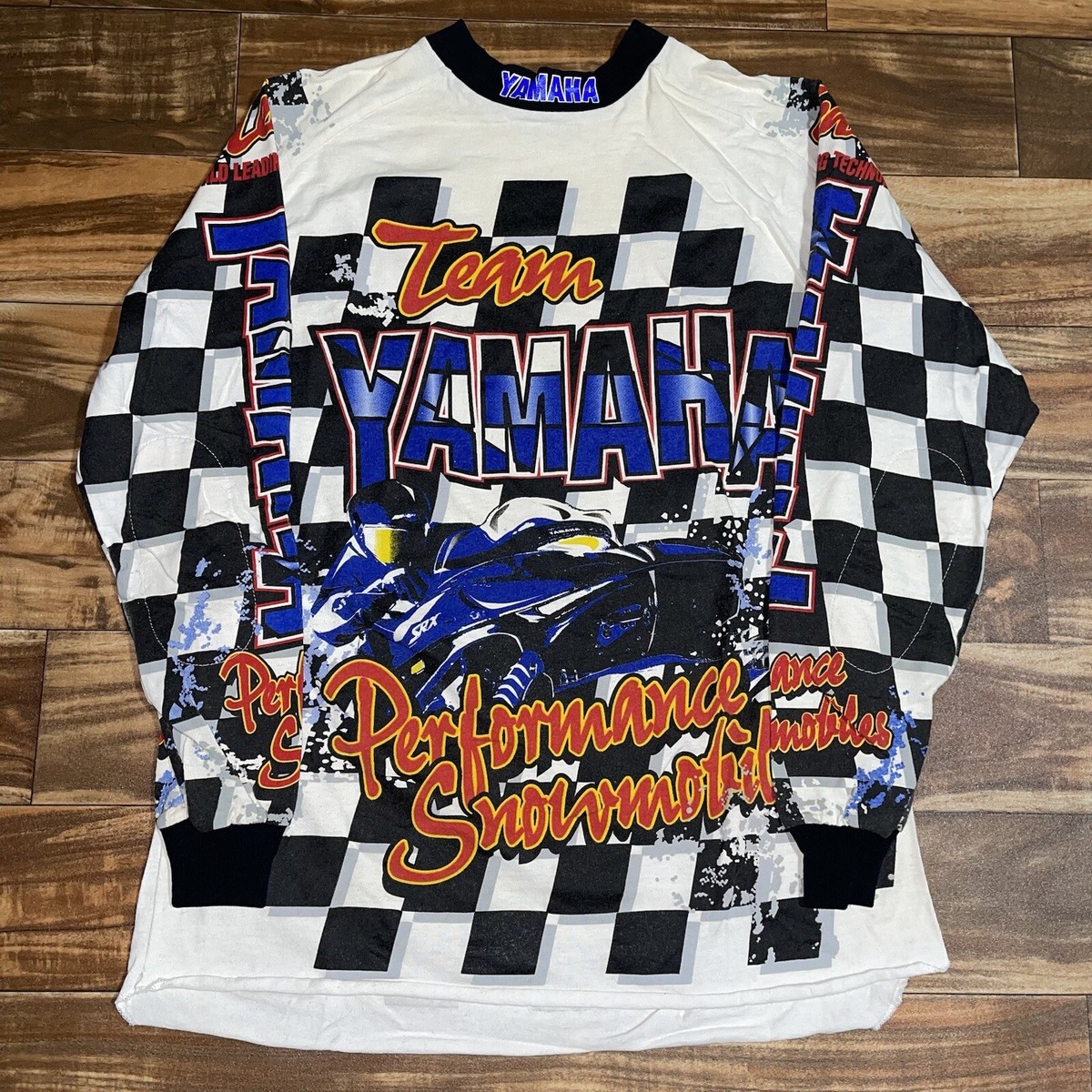 Vintage Team Yamaha Racing Shirt Jersey All Over Print Snowmobile