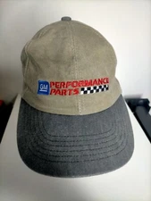 Vintage GM General Motors Performance Parts Baseball Cap Hat grey beidge Taiwan