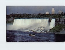 Postcard Panorama of the American Falls & Rock of the Bridal Veil Niagara Falls