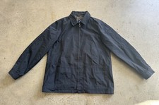 Vintage Fa onnable Albert Goldberg Black Cotton Polyurethane Coated Jacket Sz M