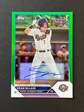 2023 Topps Pro Debut Green Foil Auto Sean Mclain 87/99 Quakes Dodgers Autograph