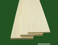 Basswood Thin Stock 1/4x 3x 24 Lumber Wood Blank- Free US Shipping