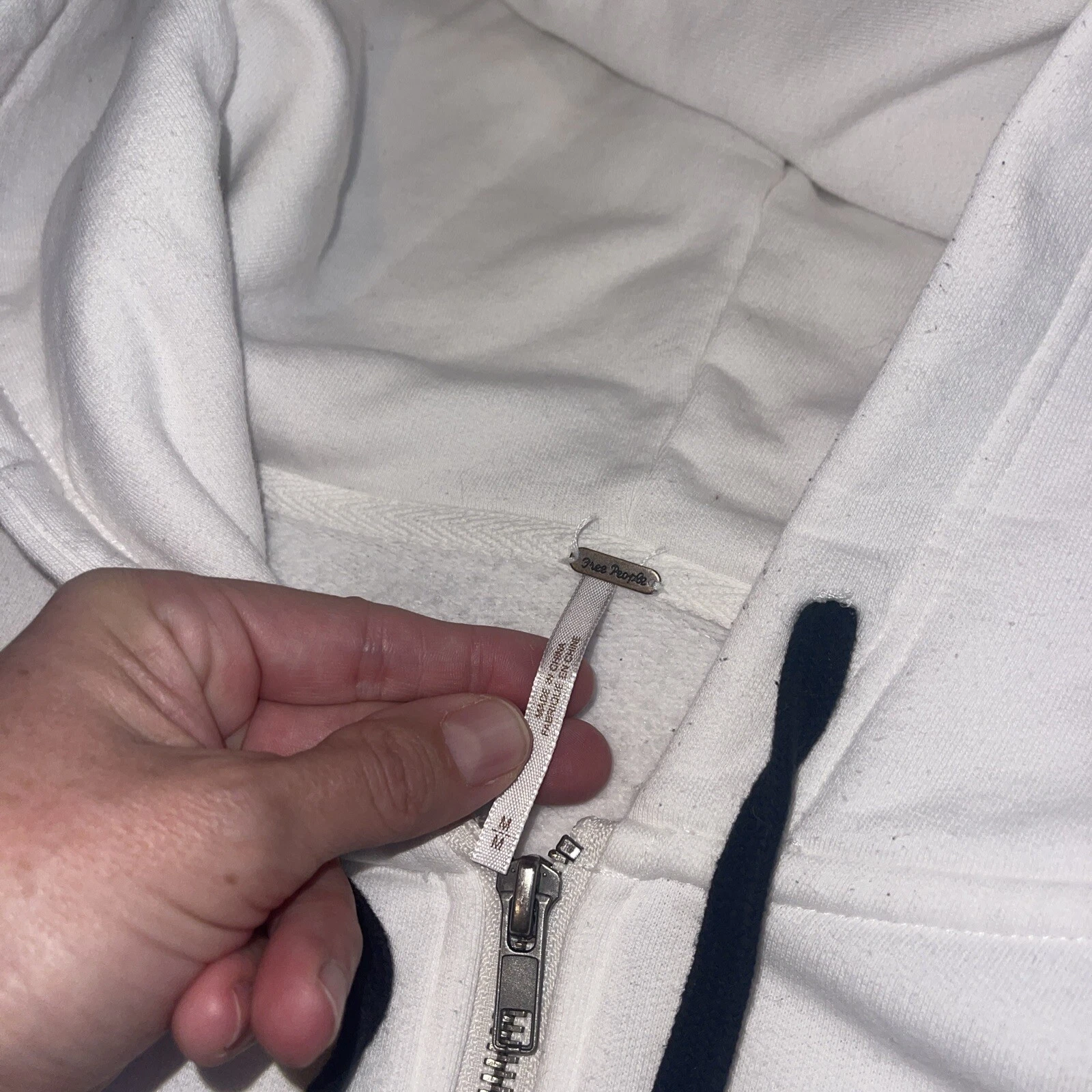 OFF WHITE Free People High Road maglione oversize felpa manica dolman media felpa con cappuccio