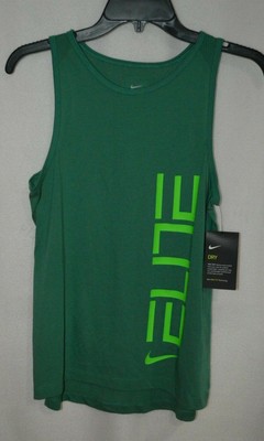 Kids) Elite Green Basketball Tank 