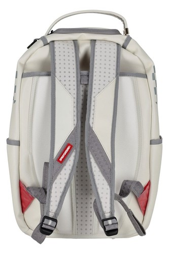 Sprayground White Shark In Paris Backpack Checkered Logo Shark Central Books Bag - Picture 9 of 9