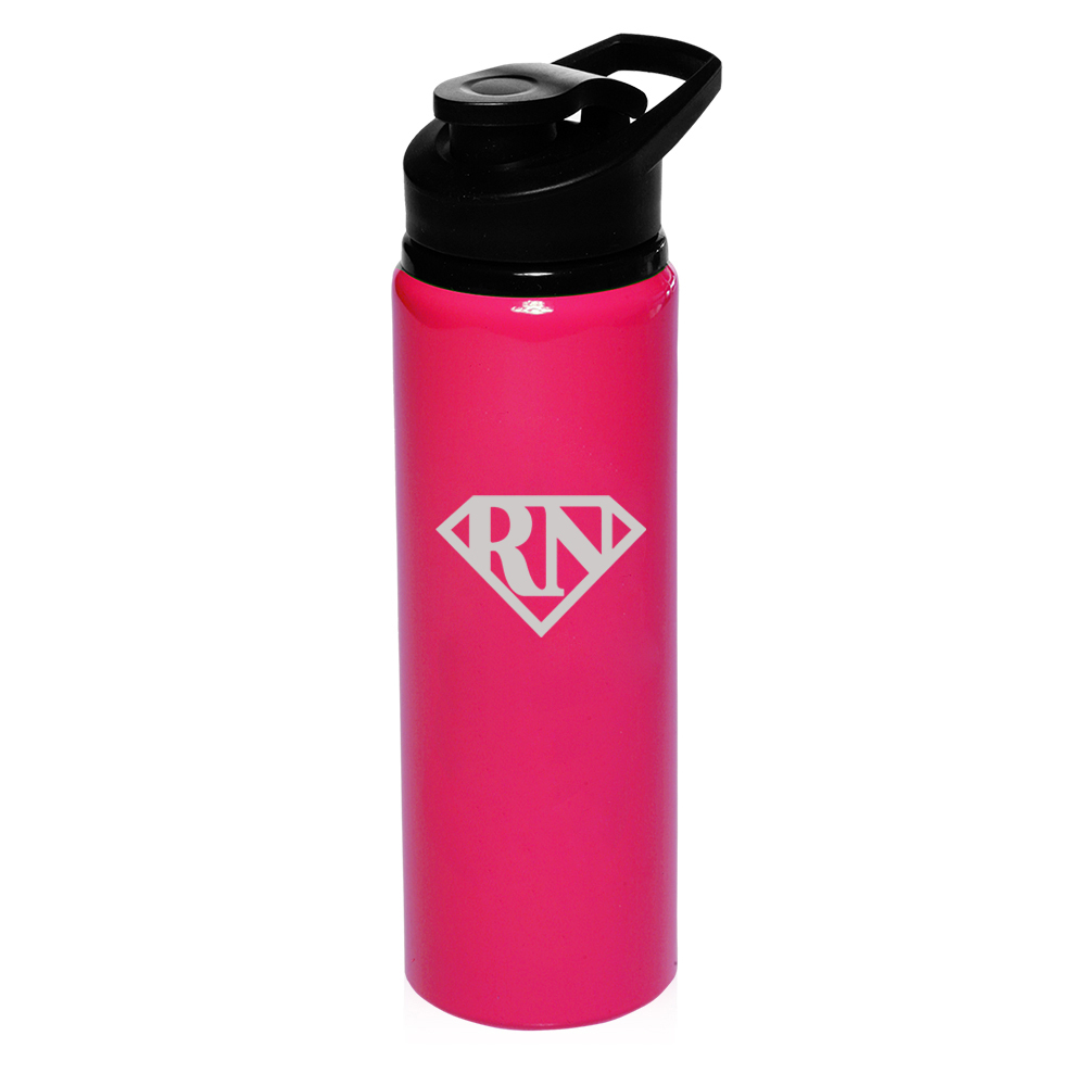 25oz Aluminum Sports Water Bottle Travel Registered Nurse Super RN