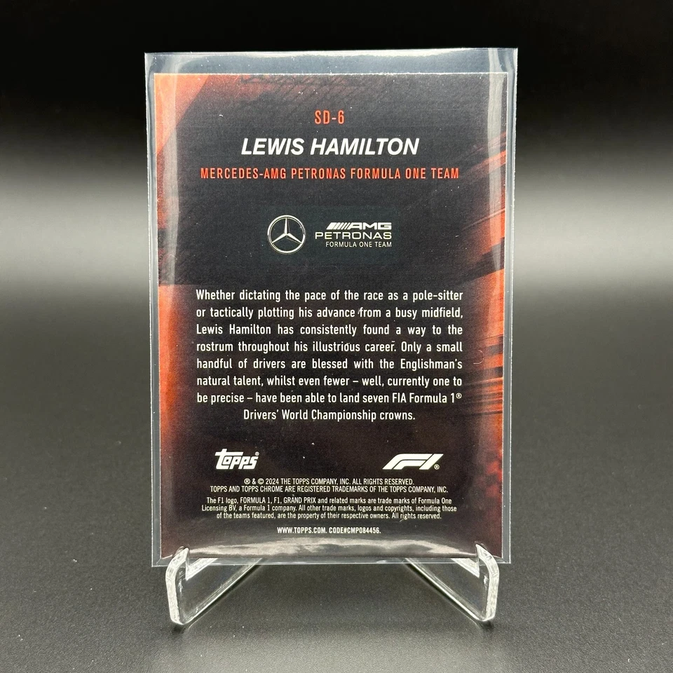 2024 Topps Chrome Formula 1 LEWIS HAMILTON #SD-6 Speed demons - Image 2 of 4