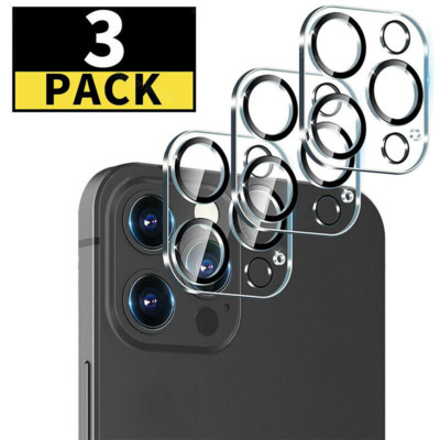 For iPhone 13 12 11 Pro Max Tempered Glass Camera Lens Cover Protector 3 Pack