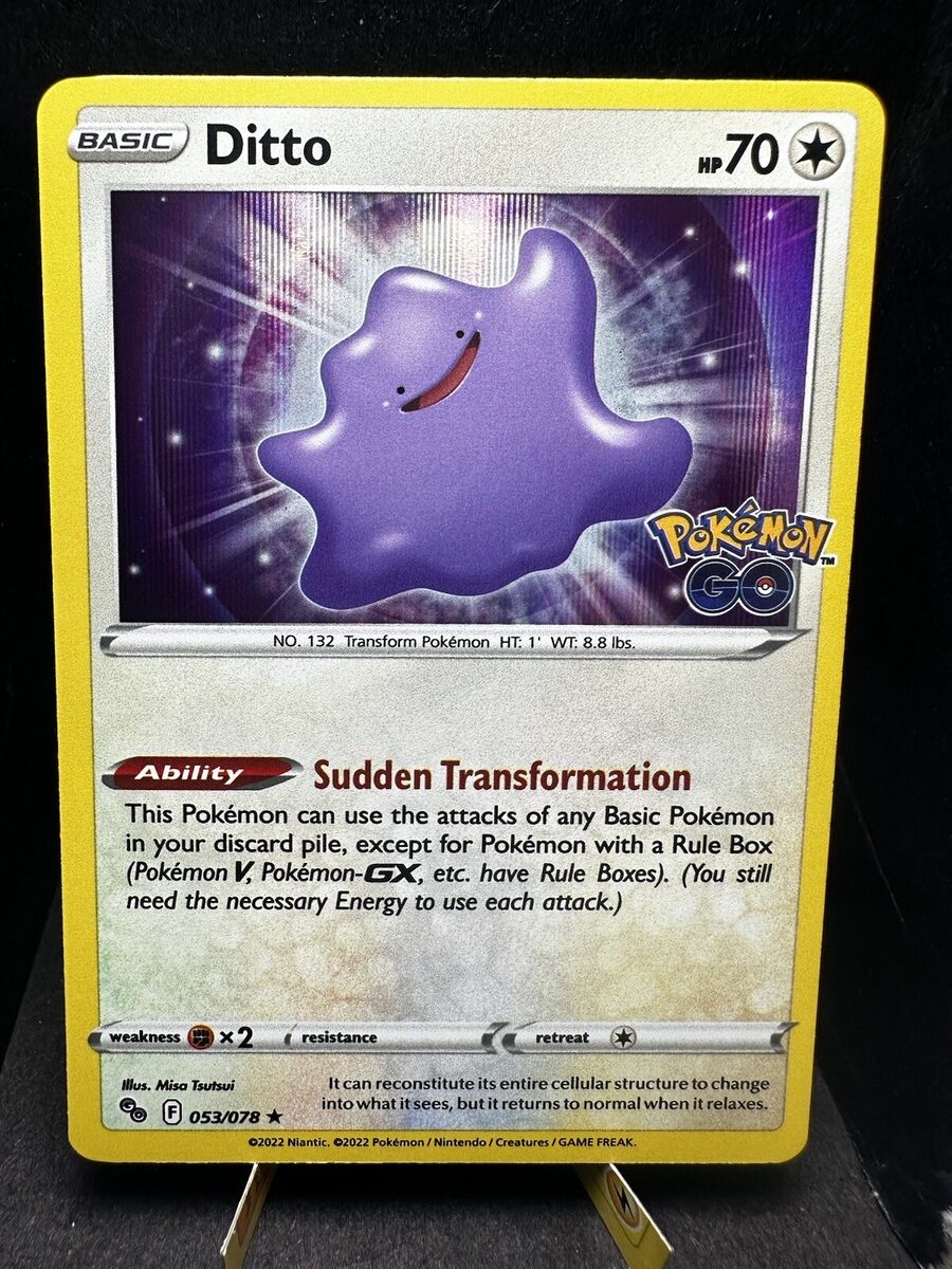 Ditto 053/078 - Pokemon Go - Holo Rare Card : : Brinquedos e  Jogos