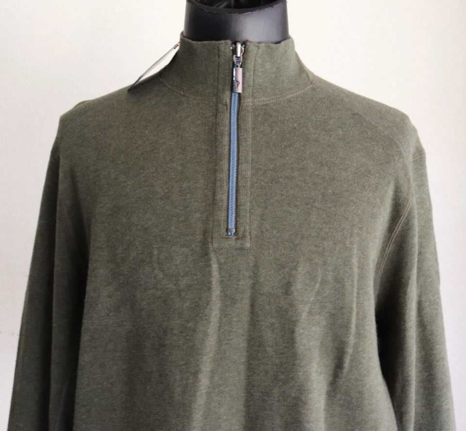 Tommy Bahama NUEVO CON ETIQUETAS $98 Chaqueta Pullover Reversible Para Hombre Talla Grande Verde Escarabajo Foto 2 de 4