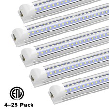 T8 8FT LED Tube Lights 72W Warehouse Garage Ceiling Fixture 8 Foot Shop Lights