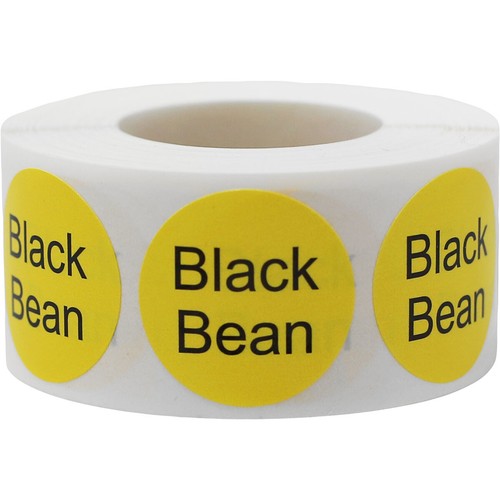 Black Bean Grocery Store Deli Food Yellow Labels | 1