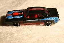  HOT WHEELS STARS & STRIPES '71 BLACK PLYMOUTH HEMI CUDA #2/10 Loose Barracuda