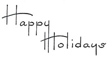 HAPPY HOLIDAYS Saying Wood Mounted Rubber Stamp NORTHWOODS CC10860 New