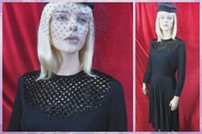 AFTER SIX BY RONALD JOYCE Vintage black evening Dress Size 12 approx