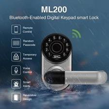 ZKTeco ML200 Smart Door Lock with Reversible Handle App control & Digital Keypad