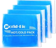 Gel Ice Packs for Injuries Reusable 4 Pack Hot Cold Soft Flexible Ice Packs