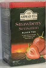 Ahmad Black Tea  STRAWBERRY SENSATION 20 Tea Bags Gourmet Tea