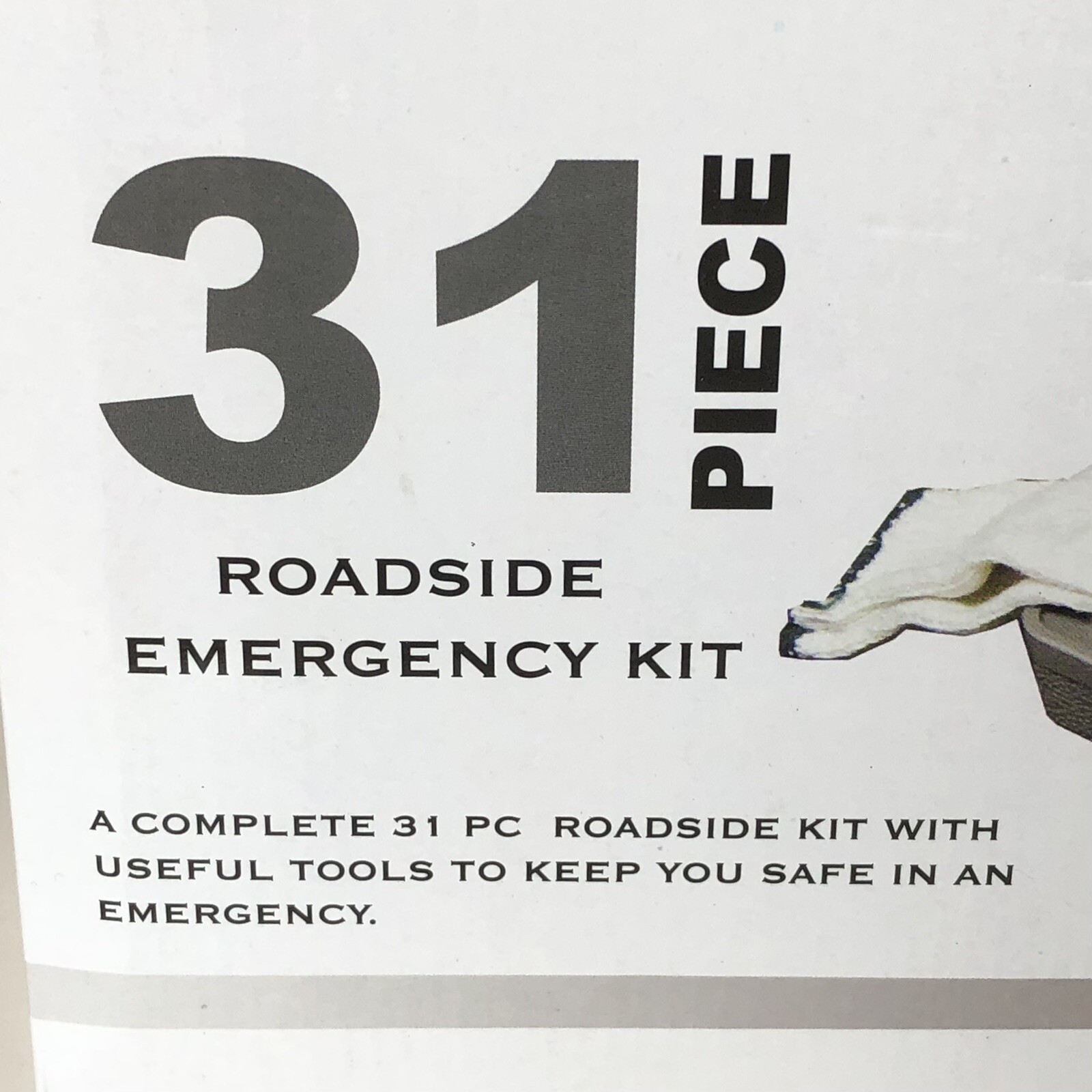 Auto Emergency Kit Set Roadside Car Tool Vehicle Safety Kit Jumper 31 Piece NEW