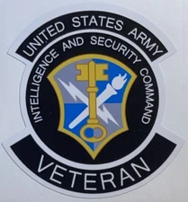 US Army Intelligence & Security Command Veteran Sticker Waterproof D649