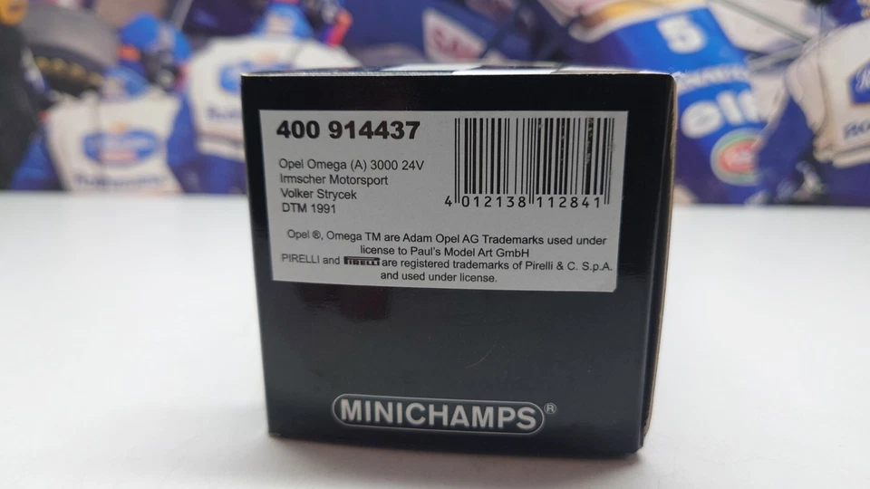 MINICHAMPS - DTM 1991  OPEL OMEGA 3000 24V #37 - 1/43 SCALE MODEL CAR 400 914437 - Image 3 of 4