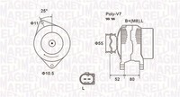 Magneti Marelli Lichtmaschine Generator FüR Fiat Ducato Kasten 250 120
