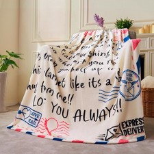 Soft Flannel Throw Blanket Presents for Mother Birthday Mother's Day 50" x 60"
