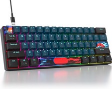 60 Percent Mechanical Gaming Keyboard RGB Red Switch Wired 61 Keys