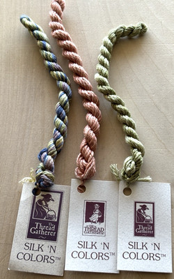 Silk 'N Colors Embroidery Thread Floss LOT of 3 100% Silk The Thread Gatherer