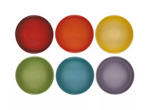 Le Creuset 2oz Pinch Bowls Set of 6 Stoneware Mini Prep Dipping Bowl