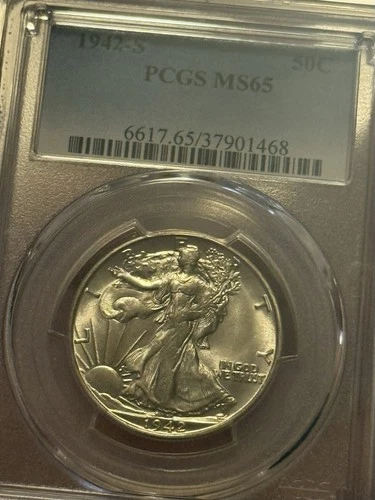 1942 S Ms65 Walking Liberty Half Dollar Pcgs Stunning White Lustrous Example!