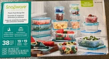 Snapware 38-Piece Plastic Food Storage Set BPA-Free Airtight Leakproof Lids