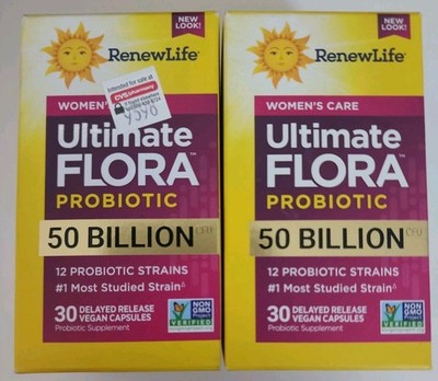 2 Units ~Renew Life ~ Ultimate Flora Probiotic~50B~ 30 Caps (60 total) Exp: 2/27