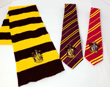 Harry Potter Gryffindor Scarf 2 Ties Lot Wizarding World Costume Cosplay