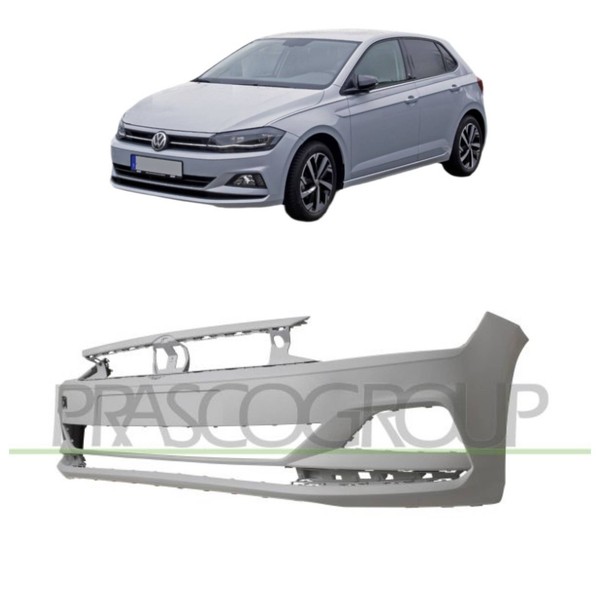StoßStange Vorne FüR VW Polo AW 2017-2021 Grundiert 4X PDC StoßFäNger-image